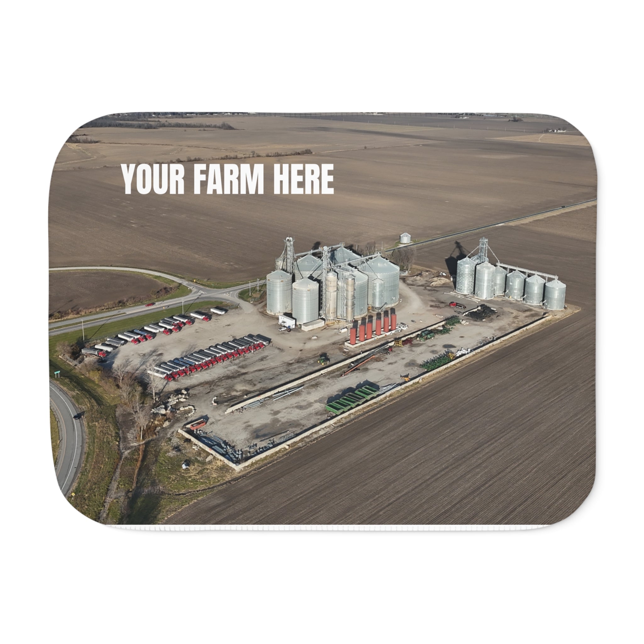 Custom Farm Sherpa Blanket