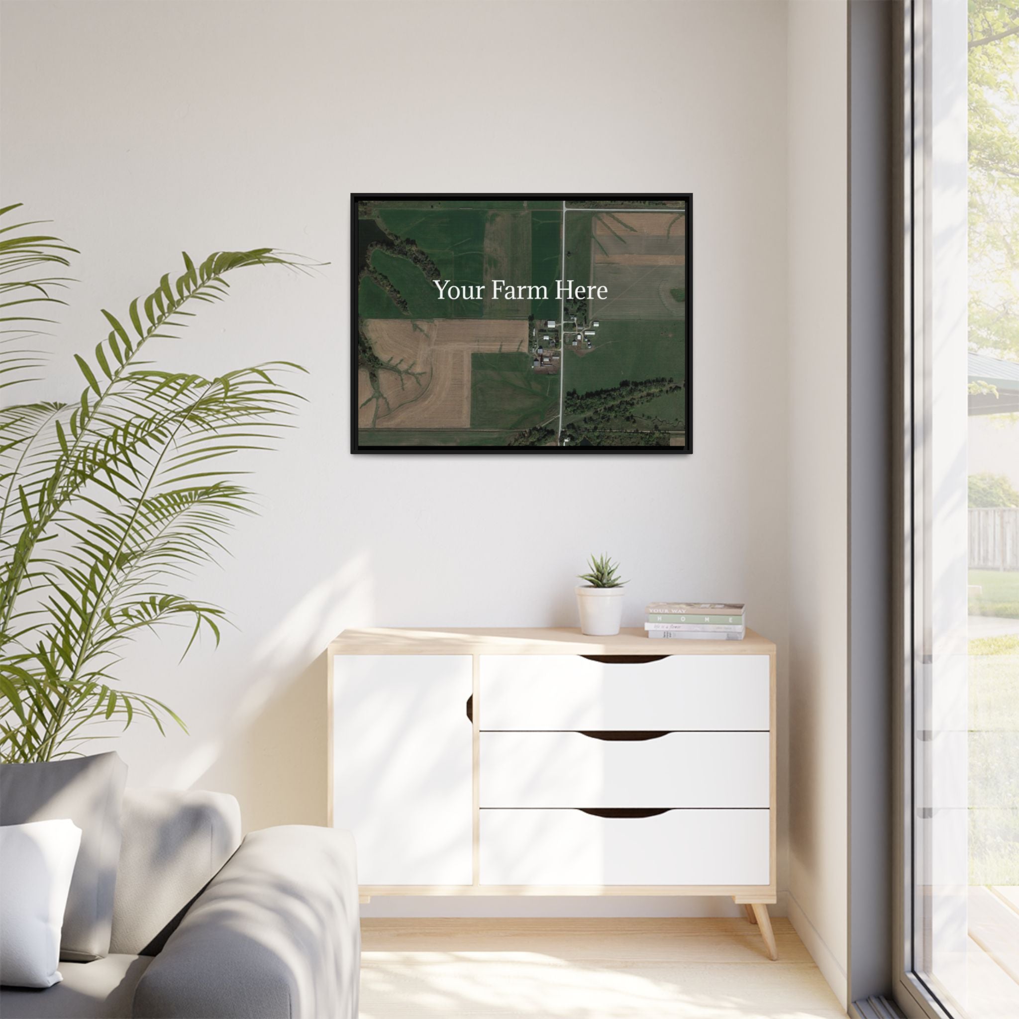 Custom Farm Stretched Canvas Framed Wall Art