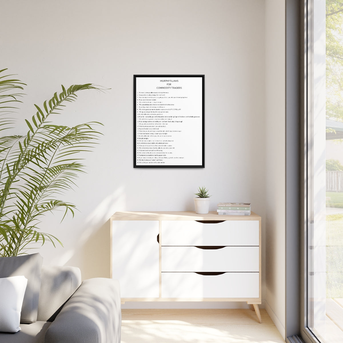 Murphy's Laws for Commodity Traders Framed Canvas